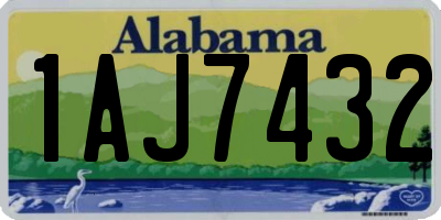 AL license plate 1AJ7432
