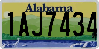 AL license plate 1AJ7434