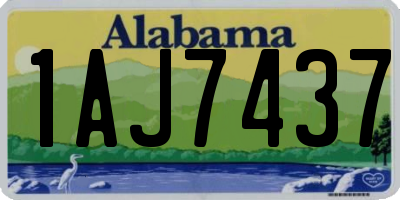 AL license plate 1AJ7437