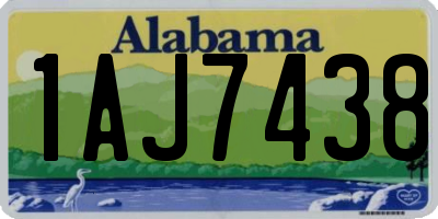 AL license plate 1AJ7438
