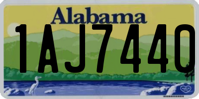 AL license plate 1AJ7440