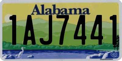AL license plate 1AJ7441