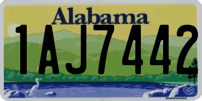 AL license plate 1AJ7442