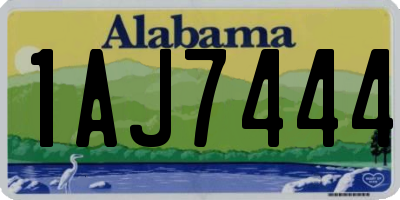 AL license plate 1AJ7444