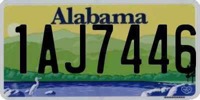 AL license plate 1AJ7446