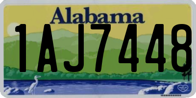 AL license plate 1AJ7448