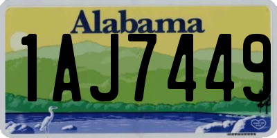 AL license plate 1AJ7449