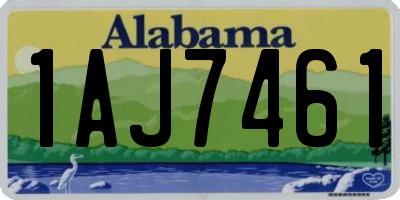 AL license plate 1AJ7461