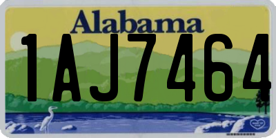 AL license plate 1AJ7464