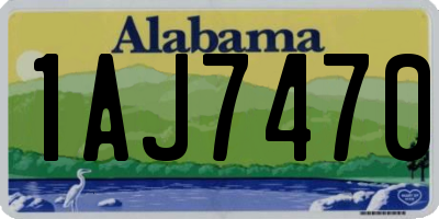 AL license plate 1AJ7470