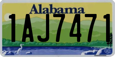 AL license plate 1AJ7471