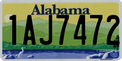 AL license plate 1AJ7472