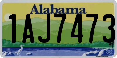 AL license plate 1AJ7473