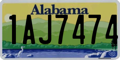 AL license plate 1AJ7474