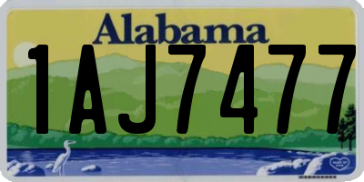 AL license plate 1AJ7477