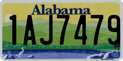 AL license plate 1AJ7479