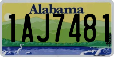 AL license plate 1AJ7481