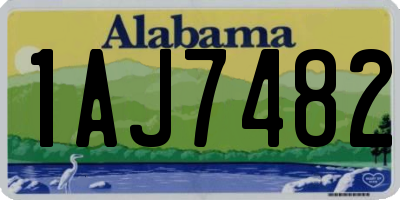 AL license plate 1AJ7482