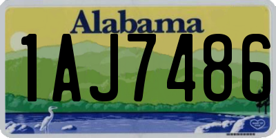 AL license plate 1AJ7486