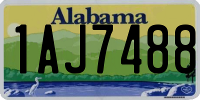 AL license plate 1AJ7488