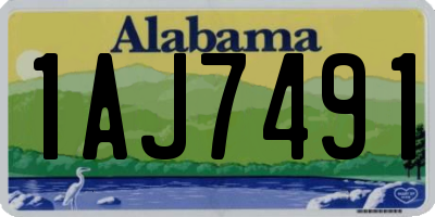 AL license plate 1AJ7491