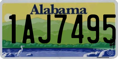 AL license plate 1AJ7495