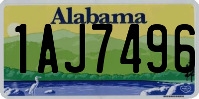 AL license plate 1AJ7496