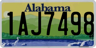 AL license plate 1AJ7498