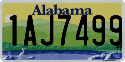 AL license plate 1AJ7499