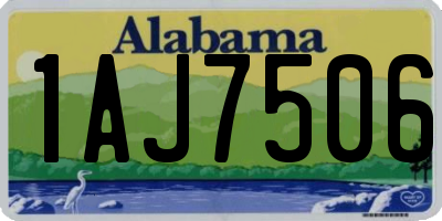 AL license plate 1AJ7506