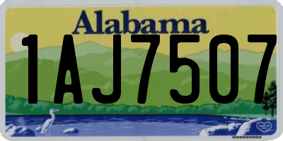 AL license plate 1AJ7507
