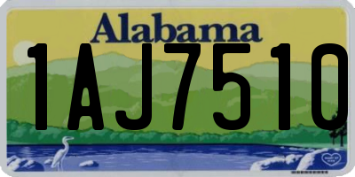 AL license plate 1AJ7510