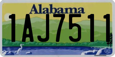 AL license plate 1AJ7511