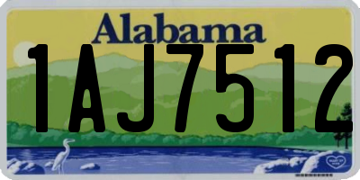 AL license plate 1AJ7512
