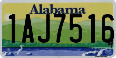 AL license plate 1AJ7516