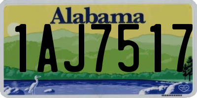 AL license plate 1AJ7517