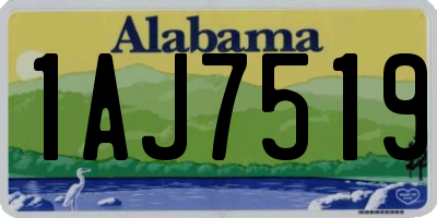 AL license plate 1AJ7519