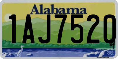 AL license plate 1AJ7520