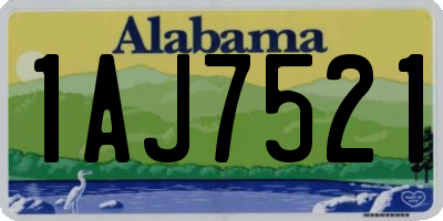 AL license plate 1AJ7521