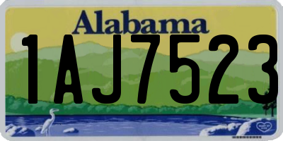 AL license plate 1AJ7523