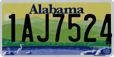 AL license plate 1AJ7524