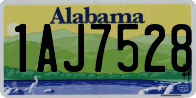 AL license plate 1AJ7528