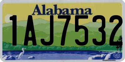 AL license plate 1AJ7532