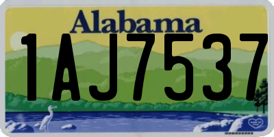 AL license plate 1AJ7537