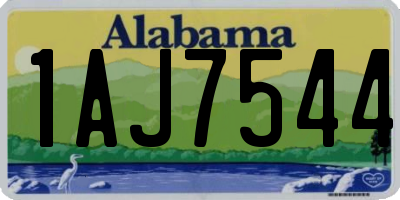 AL license plate 1AJ7544