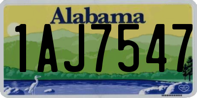 AL license plate 1AJ7547