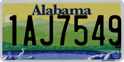 AL license plate 1AJ7549