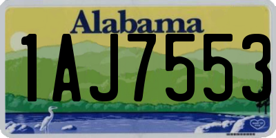 AL license plate 1AJ7553