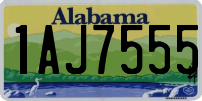 AL license plate 1AJ7555