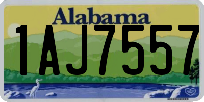 AL license plate 1AJ7557
